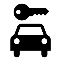 Car, car rental, locked, parking icon